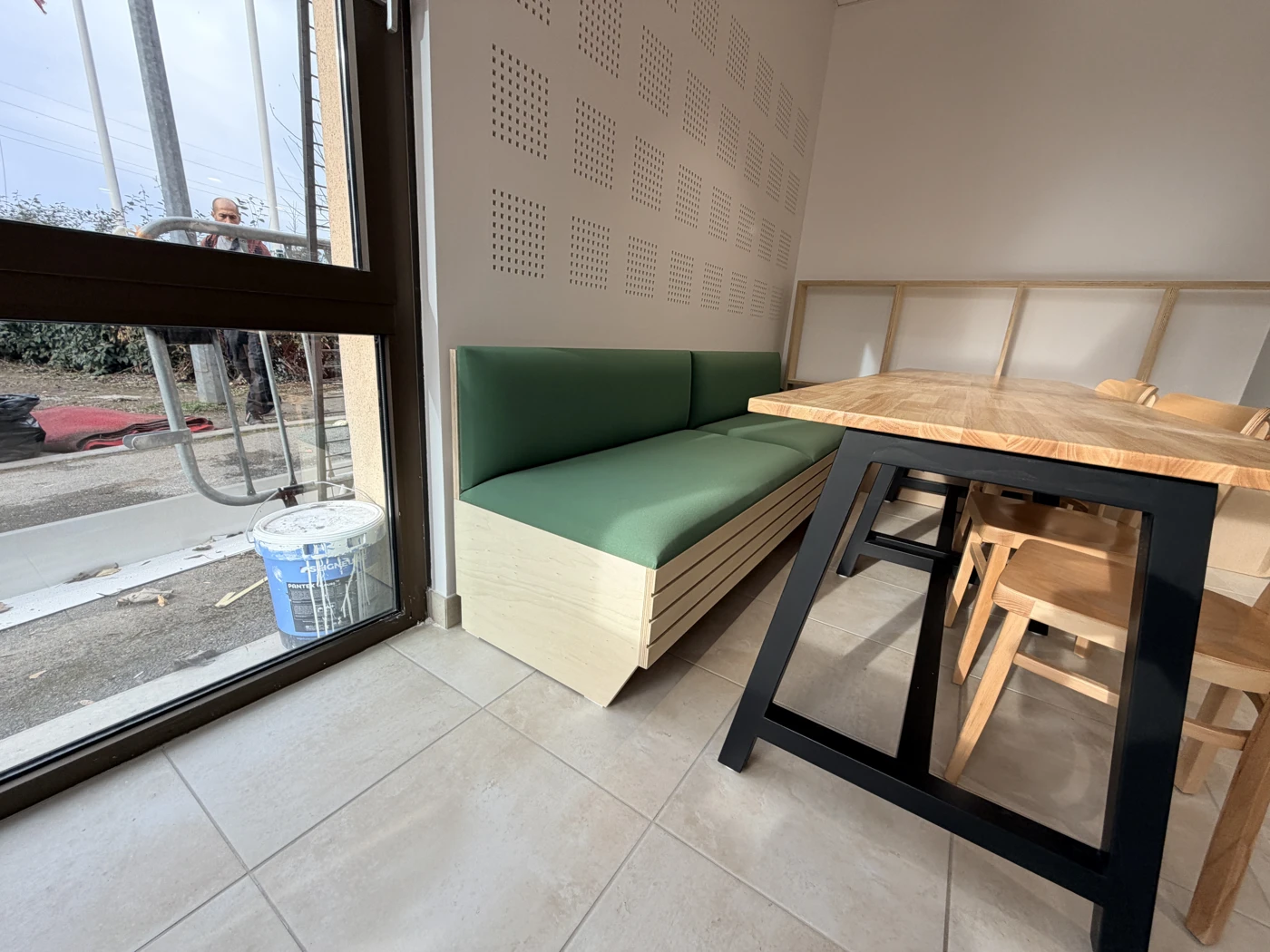 Banquette du snack — création Flarr